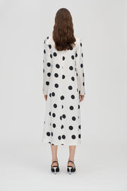 Stine Goya Long Sleeve Midi Dress Dress Black Dots