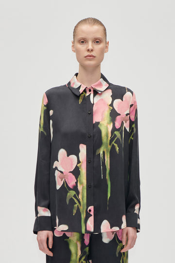 Stine Goya Long Sleeve Shirt Top Melting Flowers