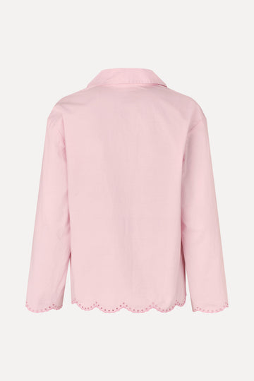 Stine Goya Long Sleeve Tunic Top Top Muted Blush