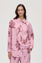 Stine Goya Loose Long Sleeve Shirt Top Rose On Rose