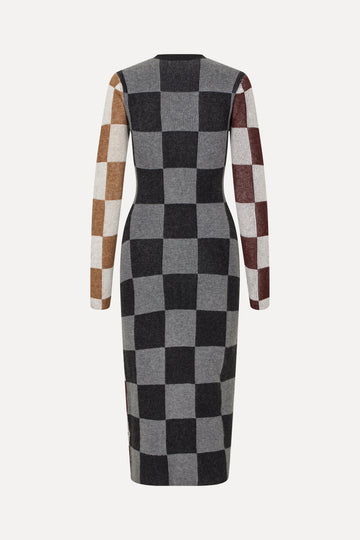 Stine Goya Midi Fitted Dress Dress Chocolate Combo