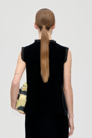 Stine Goya Mini Ruffle Top Top Black