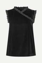 Stine Goya Mini Ruffle Top Top Black