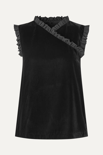 Stine Goya Mini Ruffle Top Top Black