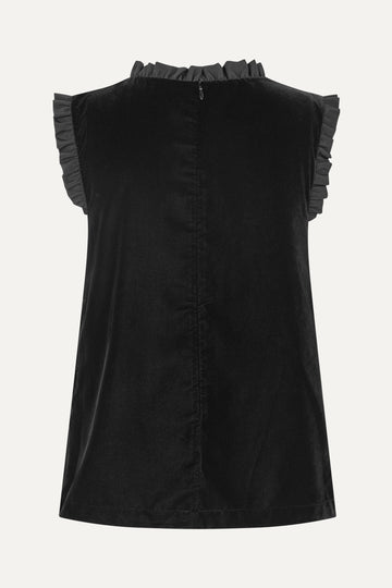 Stine Goya Mini Ruffle Top Top Black