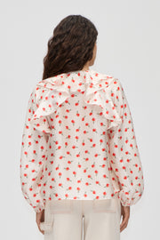 Stine Goya Multi Ruffle Raglan Top Top Ditzy Petunia