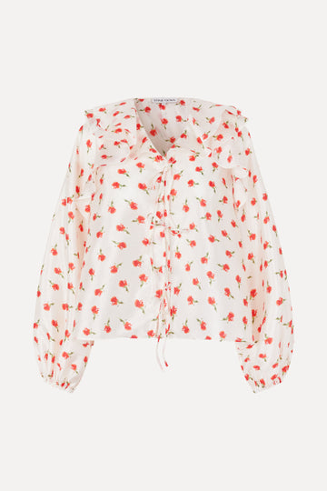 Stine Goya Multi Ruffle Raglan Top Top Ditzy Petunia