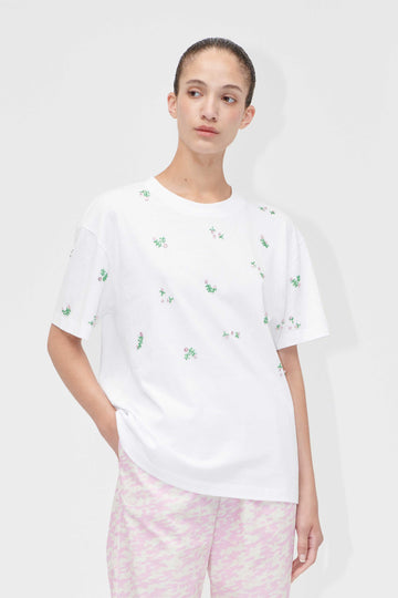 Stine Goya Oversize Short Sleeve T-Shirt Top Wild Flower Beads