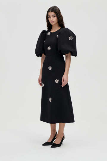 Stine Goya Puff Sleeve Midi Dress Dress Pearl Of Order