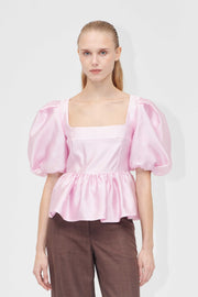 Stine Goya Ribbed Back Panel Top Top Pastel Pink
