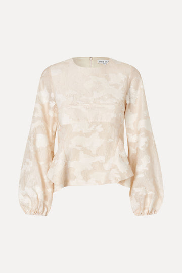 Stine Goya Romantic Ruffling Long Sleeve Top Top Multiflowers