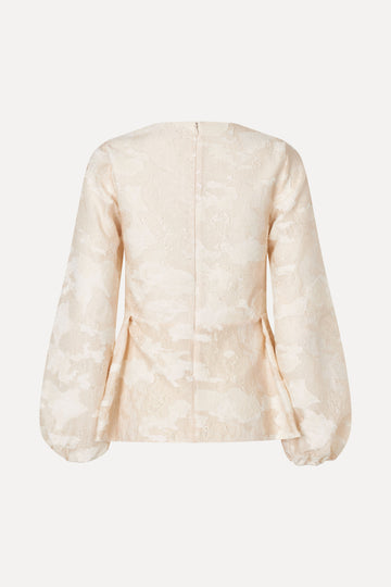 Stine Goya Romantic Ruffling Long Sleeve Top Top Multiflowers