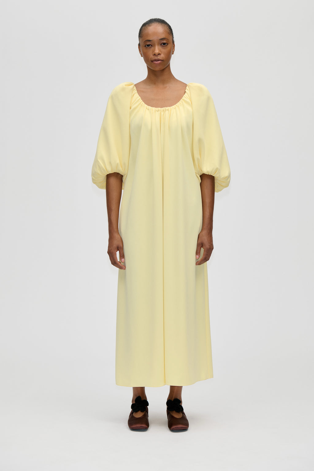 Romantic Voluminous Sleeve Dress - Pastel Yellow - Stine Goya Romantic Voluminous Sleeve Dress - Pastel Yellow - Stine Goya