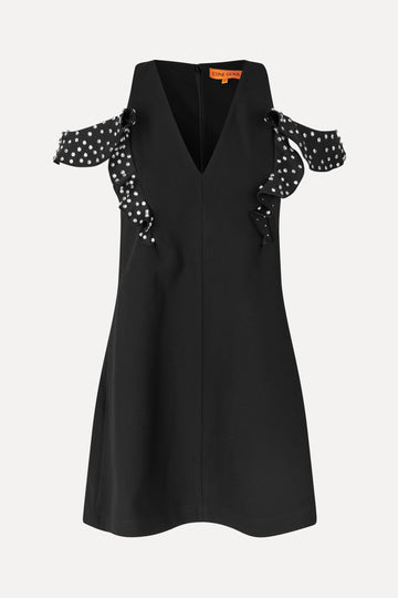 Stine Goya Ruffle Sleeve Mini Dress Dress Black