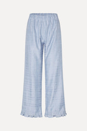 Stine Goya Sheer Ruffling Long Pants Pants Brunnera Blue