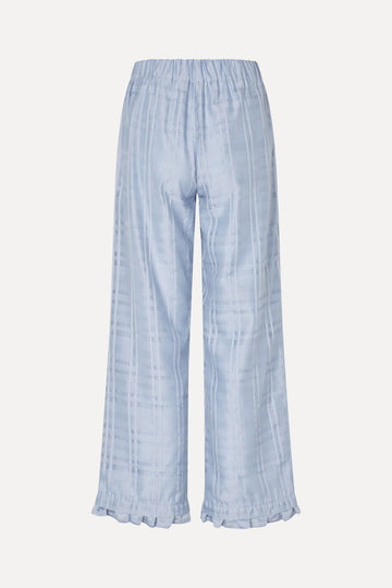 Stine Goya Sheer Ruffling Long Pants Pants Brunnera Blue