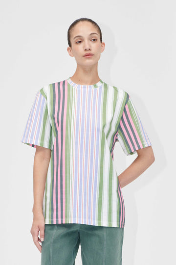 Stine Goya Short Sleeve T-Shirt Top Forest Stripe