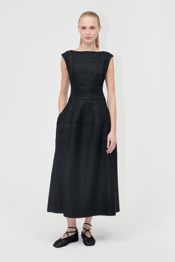 Stine Goya Sleeveless Boatneck Midi Dress Dress Gradient Beads