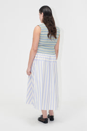 Stine Goya Smocked Gathered Tank Dress Dress Pastel Stripes