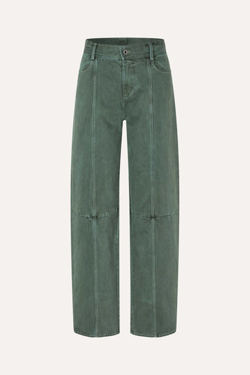 Stine Goya Structured Long Pants Pants Dark Green