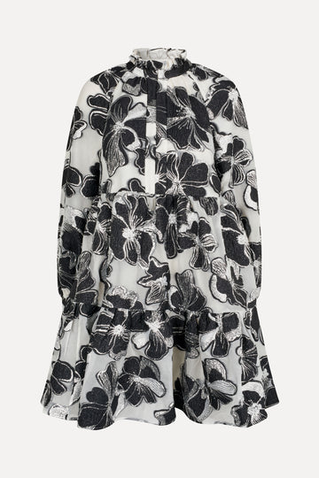 Stine Goya Tier Voluminous Ruffle Mini Dress Dress Anemone Jacquard