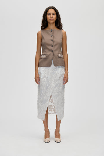 Stine Goya Volume Drop Skirt Skirt Stone Grey