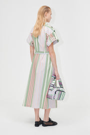 Stine Goya Workwear Midi Dress Dress Forest Stripe
